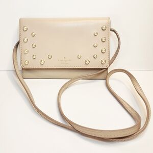 Kate Spade Cream Studded Crossbody Bag